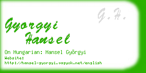 gyorgyi hansel business card